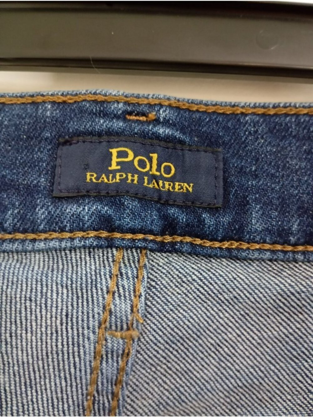Polo Ralph Lauren High Rise Blue Denim Jeans Patch Pockets Flared Leg - Size 28 - Picture 2 of 13